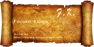 Fecske Kinga névjegykártya